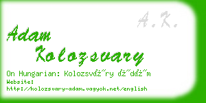 adam kolozsvary business card